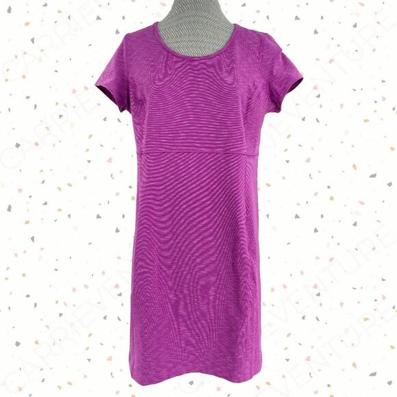 Duluth Trading Co NoGA Purple Dress Space Dye Active Short Sleeve Pocket Size L - Picture 1 of 6
